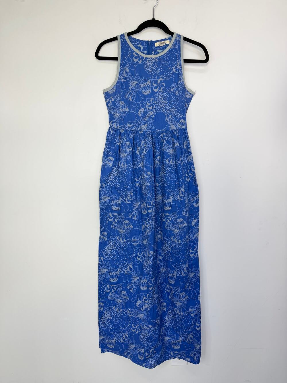 Mata Traders Blue Maxi Dress Size Small Made in India 100% Cotton